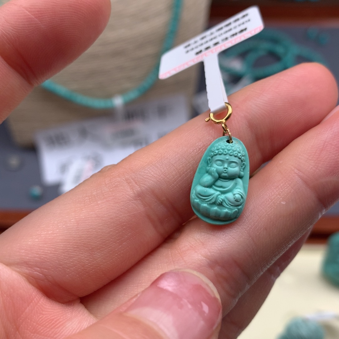 绿松石18K金镶嵌绿松石