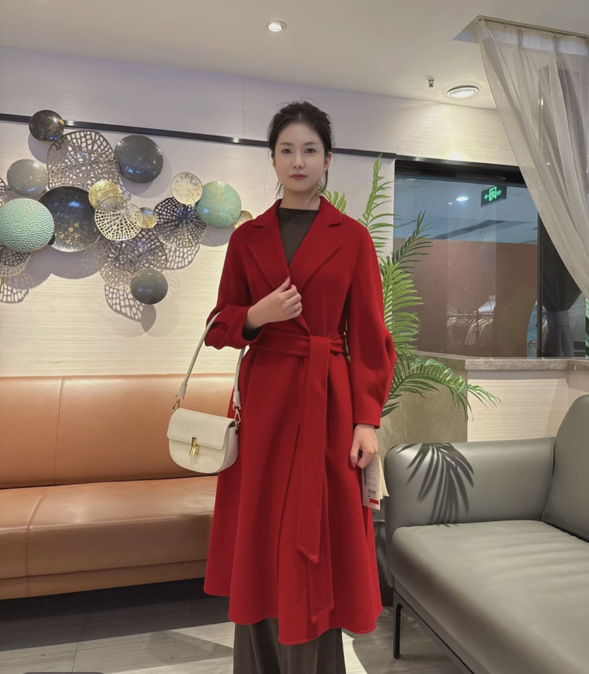 极简风平驳领女秋季秋冬毛呢外套设计师时尚网红百搭