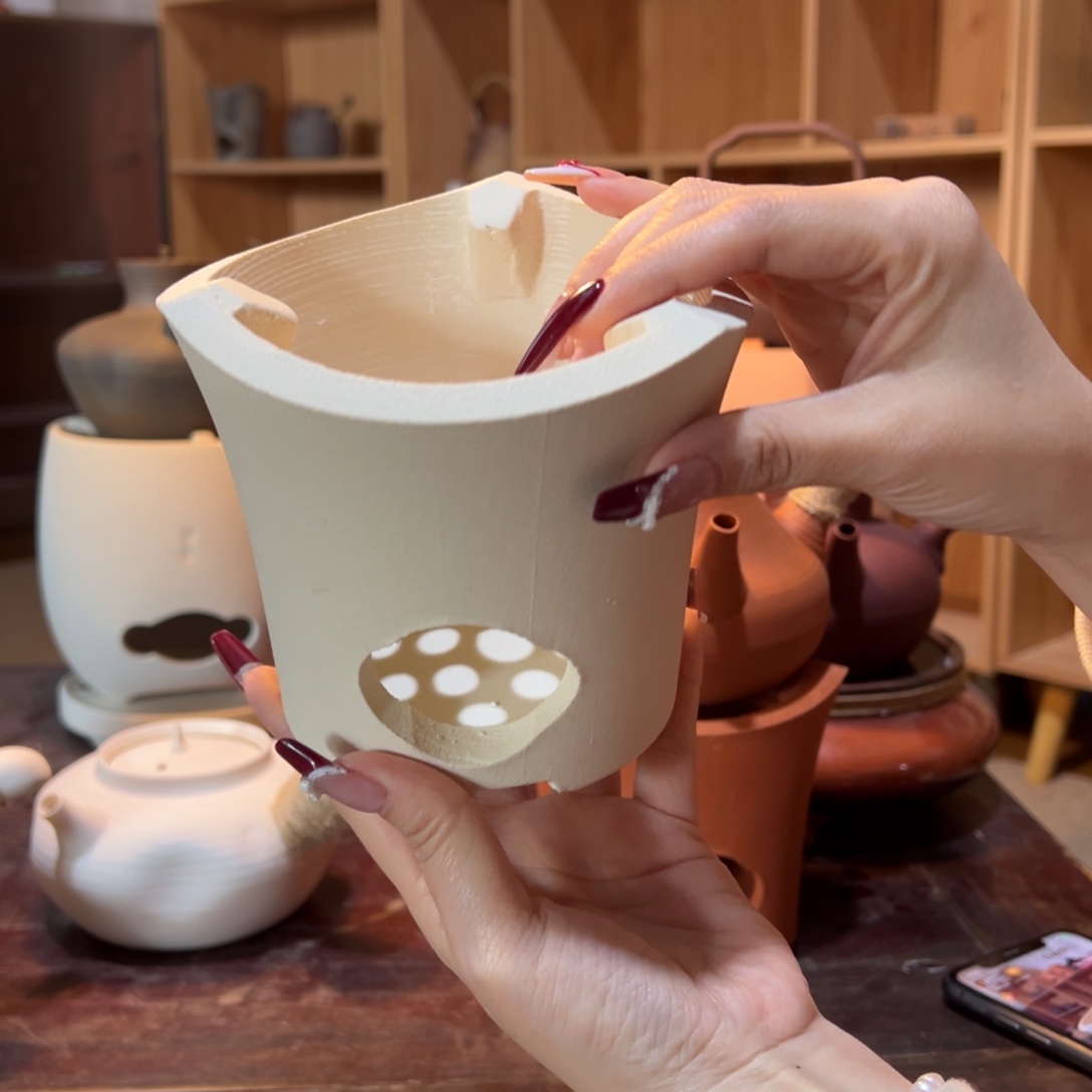 陶白泥炉海棠口11111