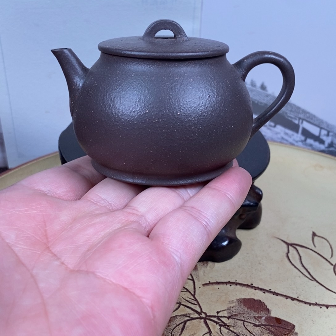 紫砂茶壶大水潭天青20目140容量