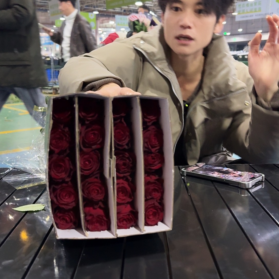 高品质高原红单头玫瑰10支