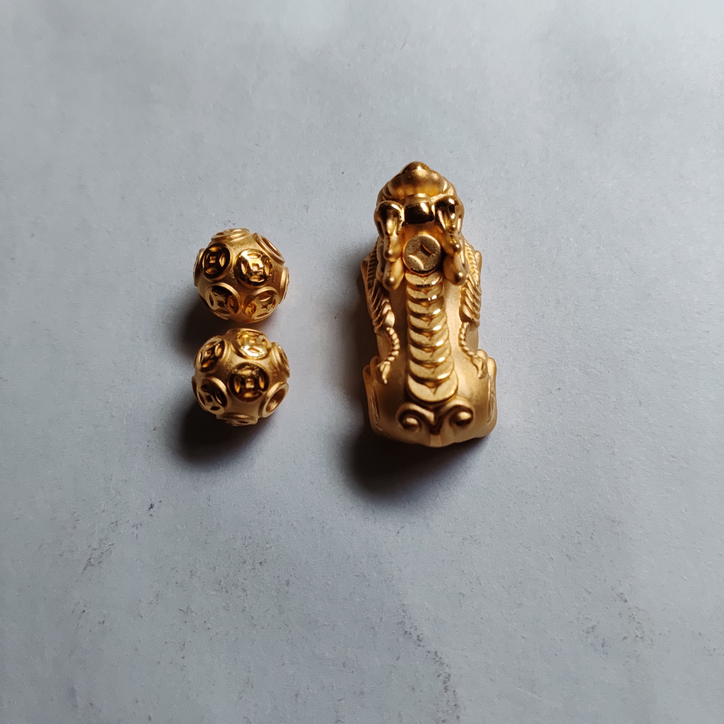 金元宝足金999貔貅珠子首饰
