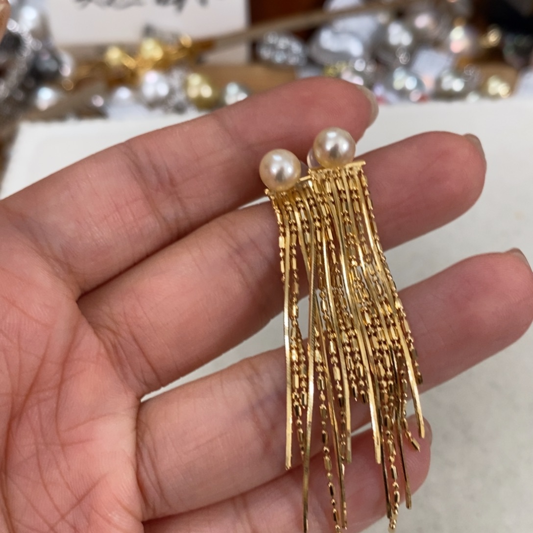 银S925镶嵌耳饰海水珍珠