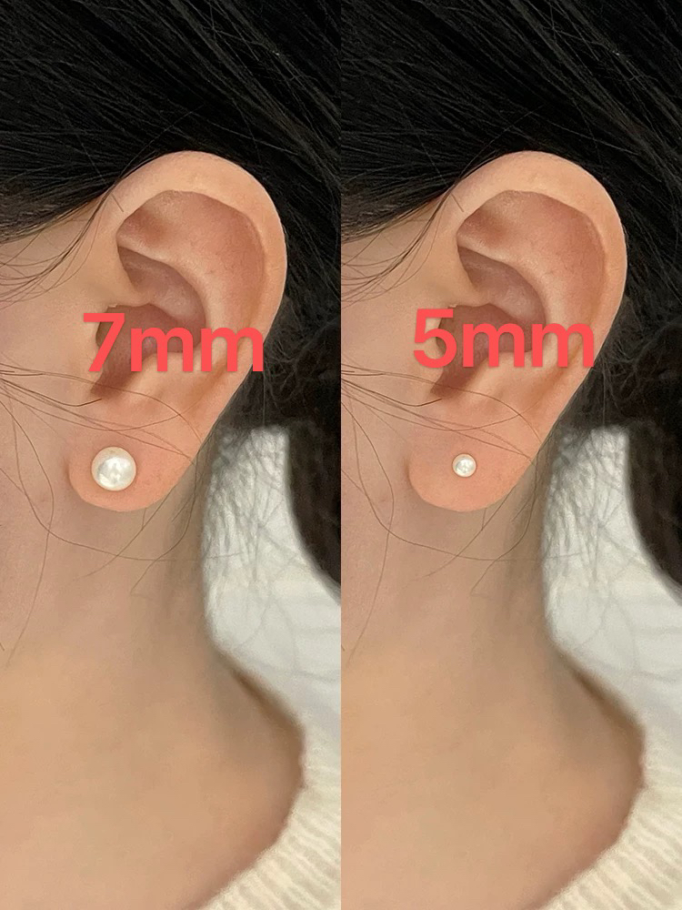 简约气质珠珠耳钉6054