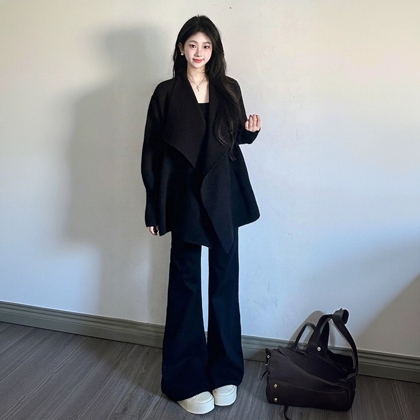 【断码尾货NO退NO换默认微瑕】慵懒风时尚套装休闲风学院风黑色宽松