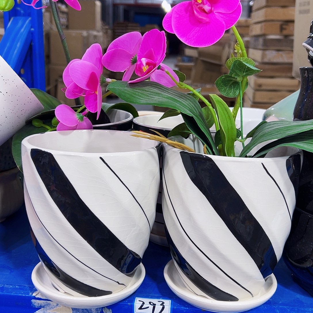 有孔外贸尾单陶瓷花盆凑单10米包邮
