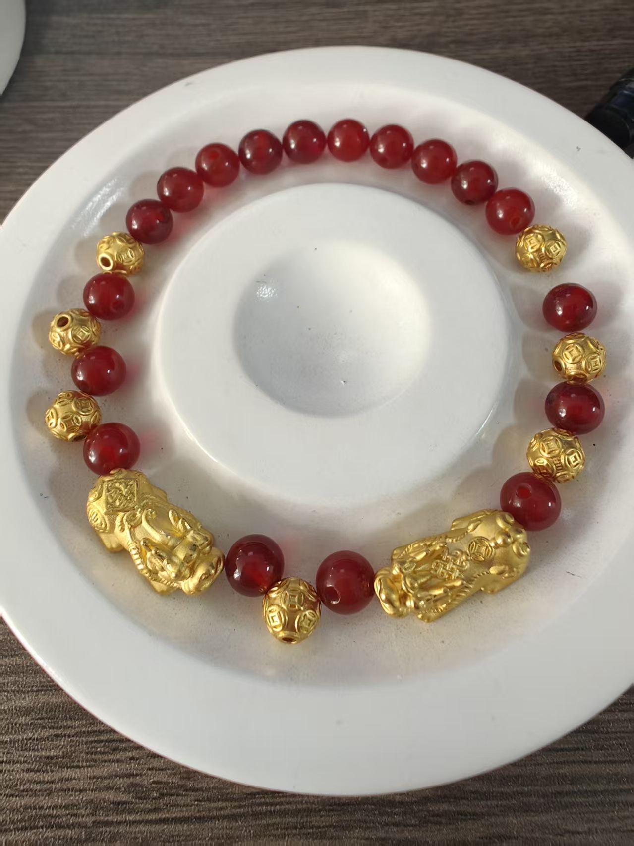 【足金999】卡6黄金貔貅+黄金转运珠