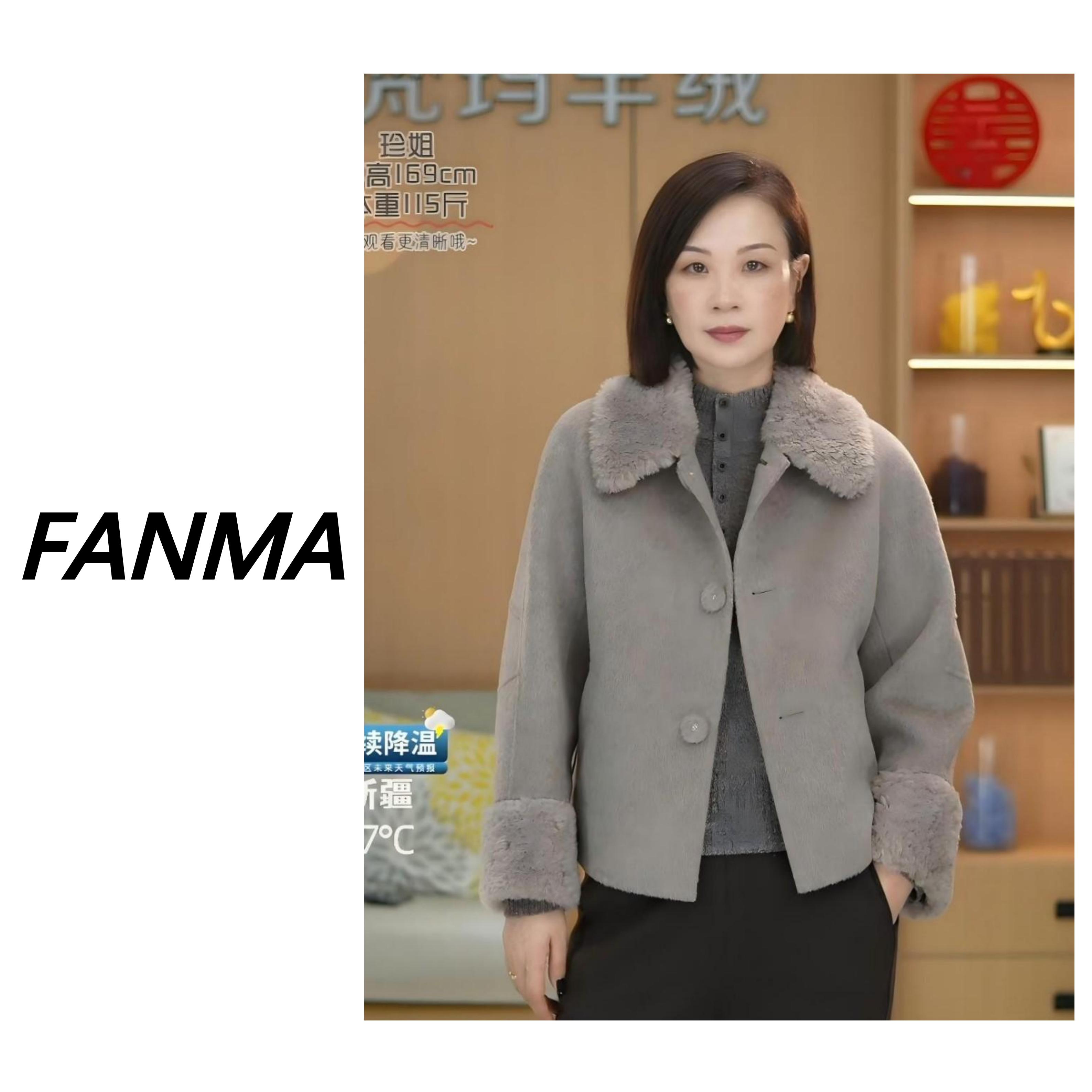 #羊毛外套# 纯羊毛设计短款女士气质翻领双面呢大衣 F185-8162