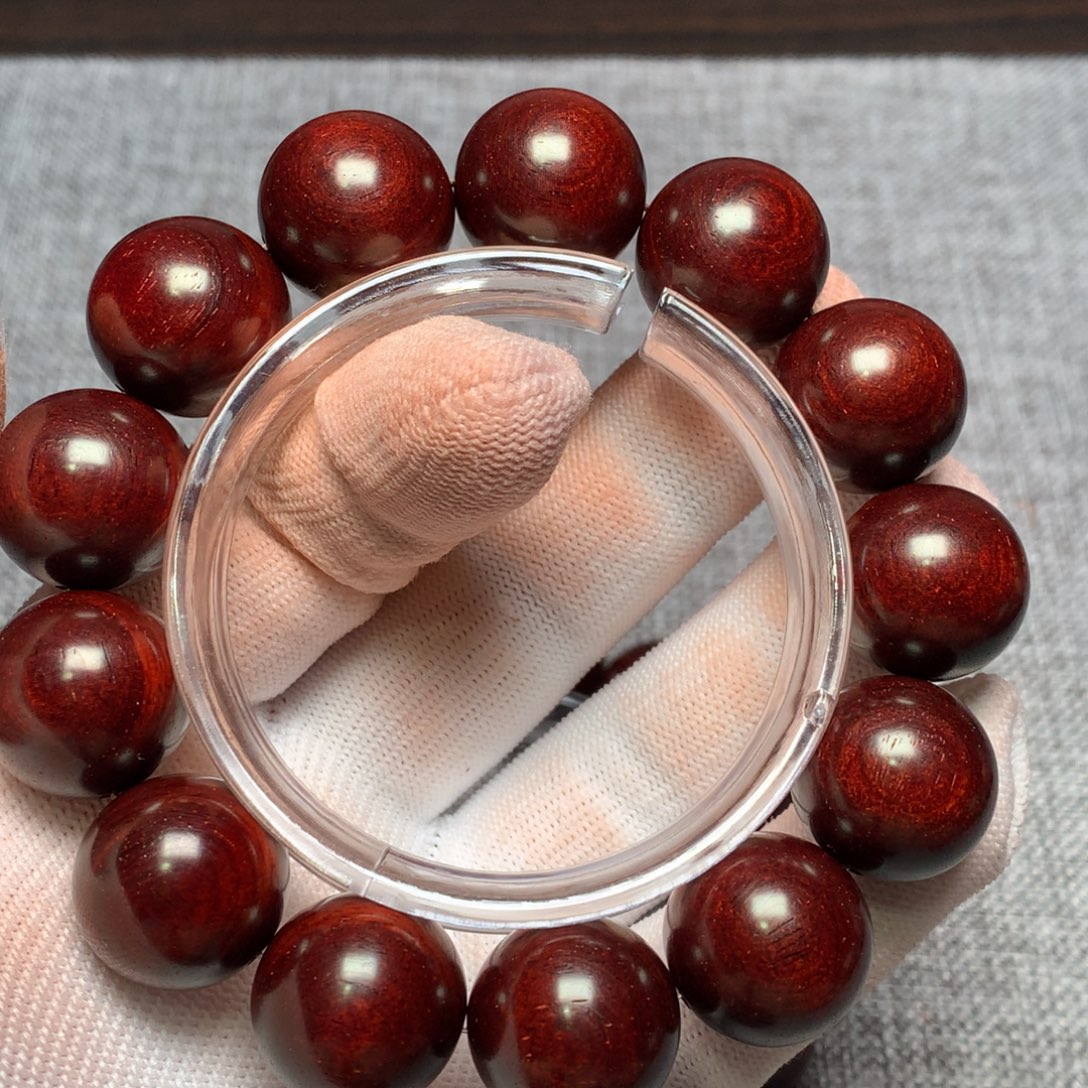 ✐***z手串/手链小叶紫檀1.8*13颗 雪花鳞无胶无蜡原汁原味