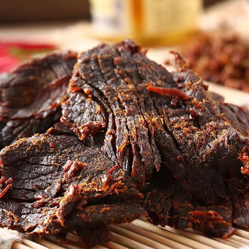 湖岭牛肉干 温州特产 冷冻保存 一斤装 一斤起拍 通片装