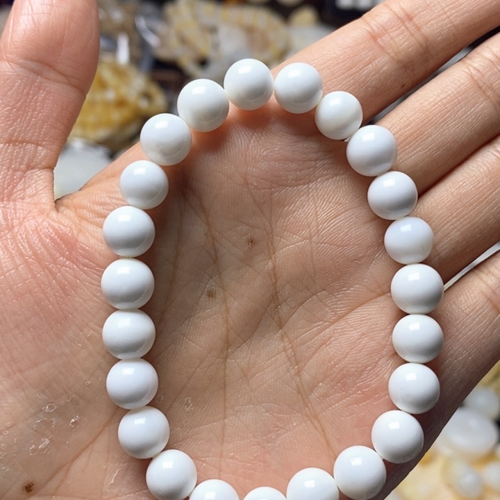 手串/手链贝壳直播间0.8白色单圈微瑕