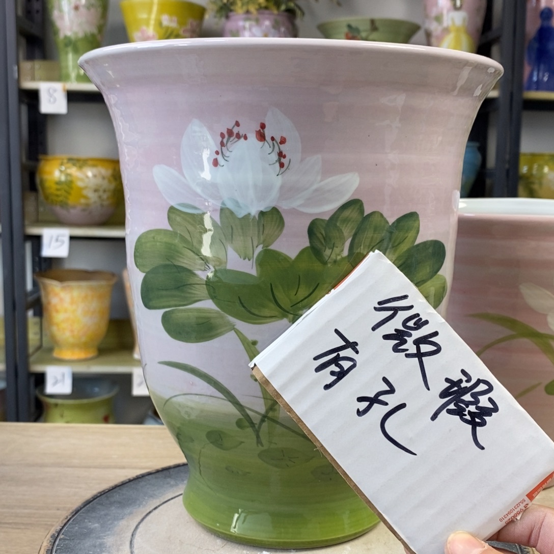 景德镇手工手绘陶瓷花盆