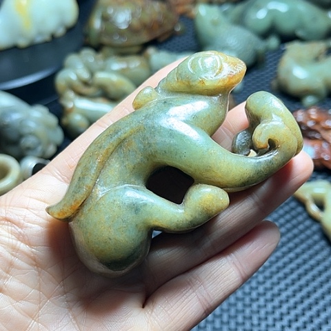 白玉菩提吊坠摆件