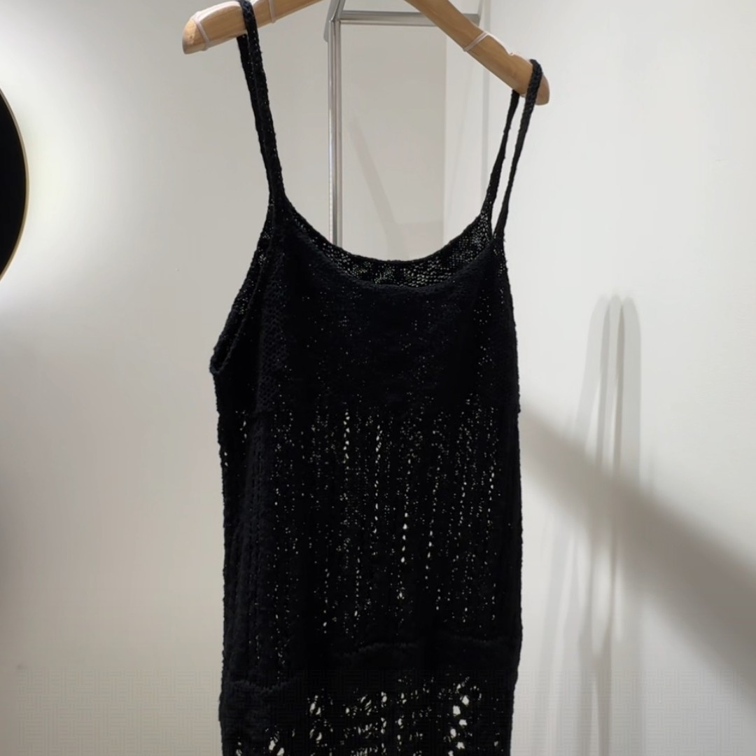 无袖针织吊带NO退换P-5-21绝美气质上衣女百搭慵懒风格