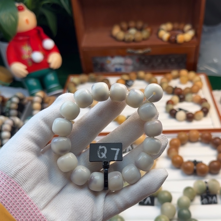 菩提根/象牙果手串卡14桶珠紫色系全品7