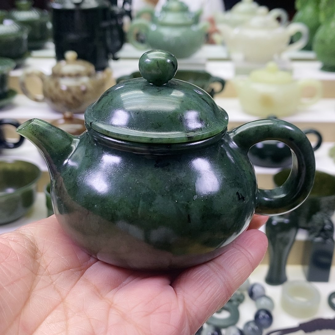 和田玉茶壶未镶嵌140ml