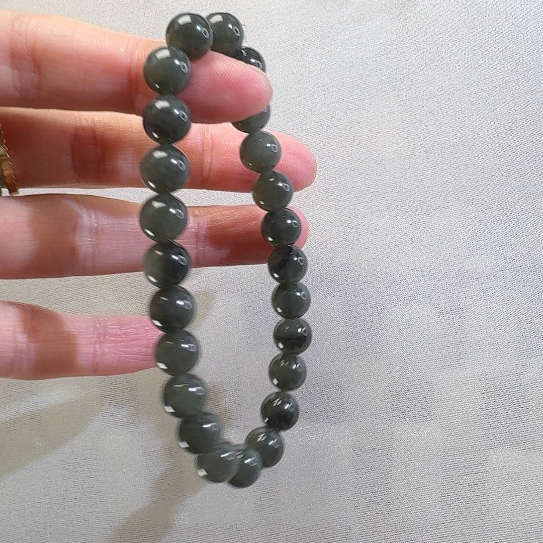 和田玉颈饰未镶嵌8mm福利青花