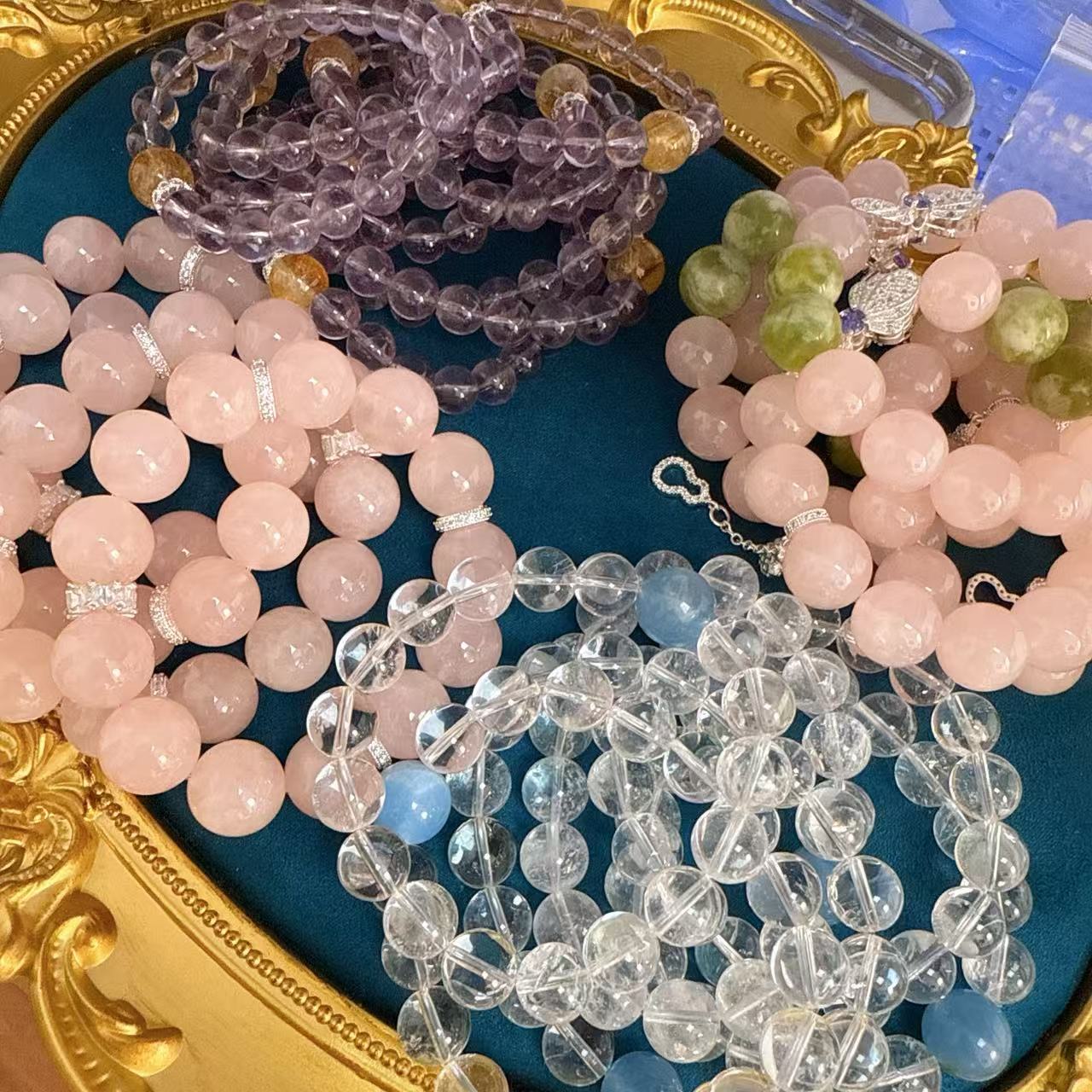 水晶手串  直播间现场包装，请勿盲目下单