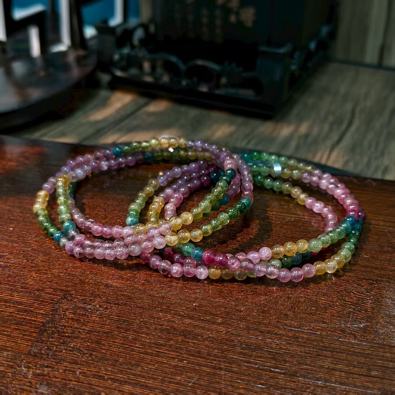 【小院甄选】碧玺三圈手链约3mm 多样性发一件 2774XL