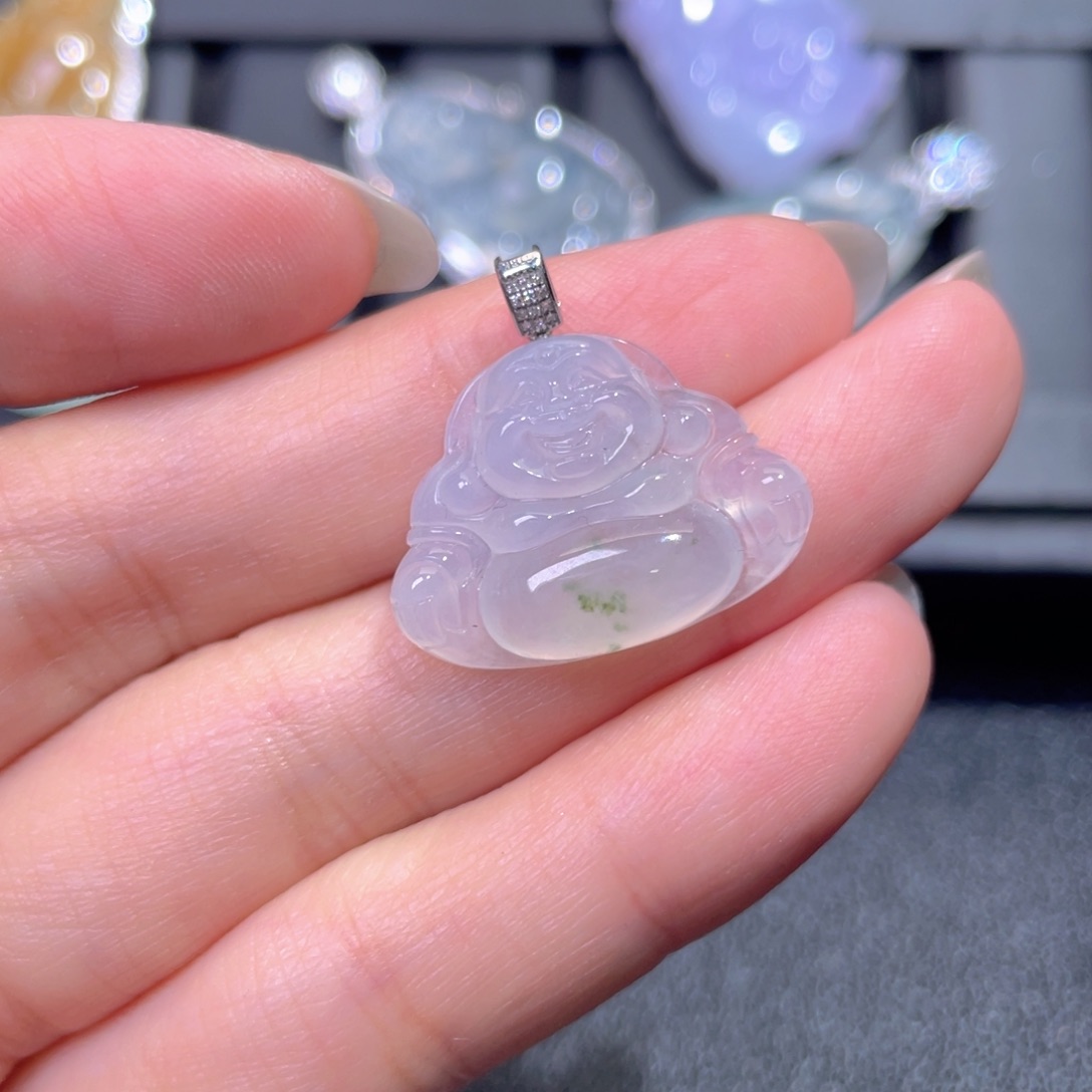 颈饰18K金镶嵌翡翠翡翠