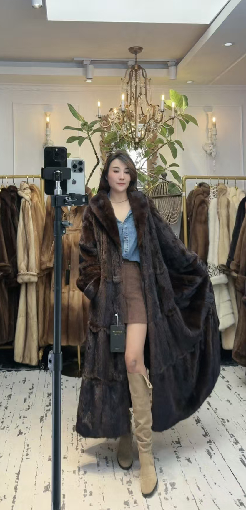 G152 貂皮大衣 衣长125 胸围120 中古皮草