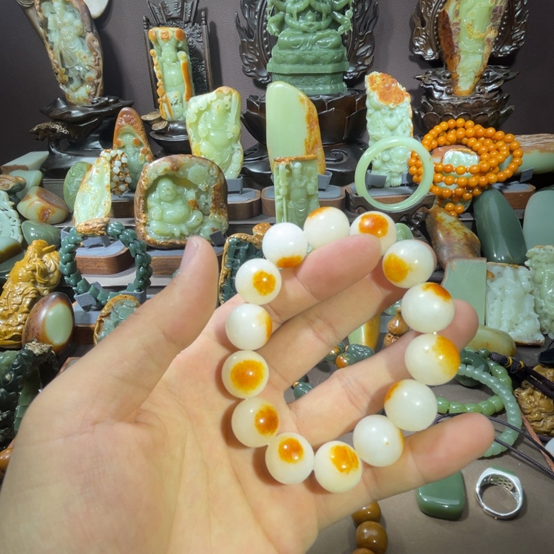 和田玉手串未镶嵌