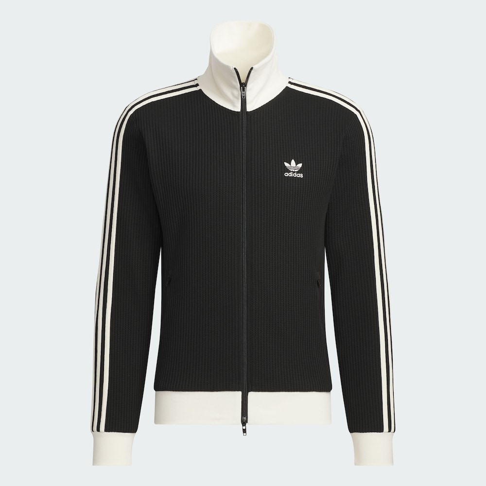 【滔搏联动】adidas/三叶草男女复古华夫格立领运动夹克外套JW0110