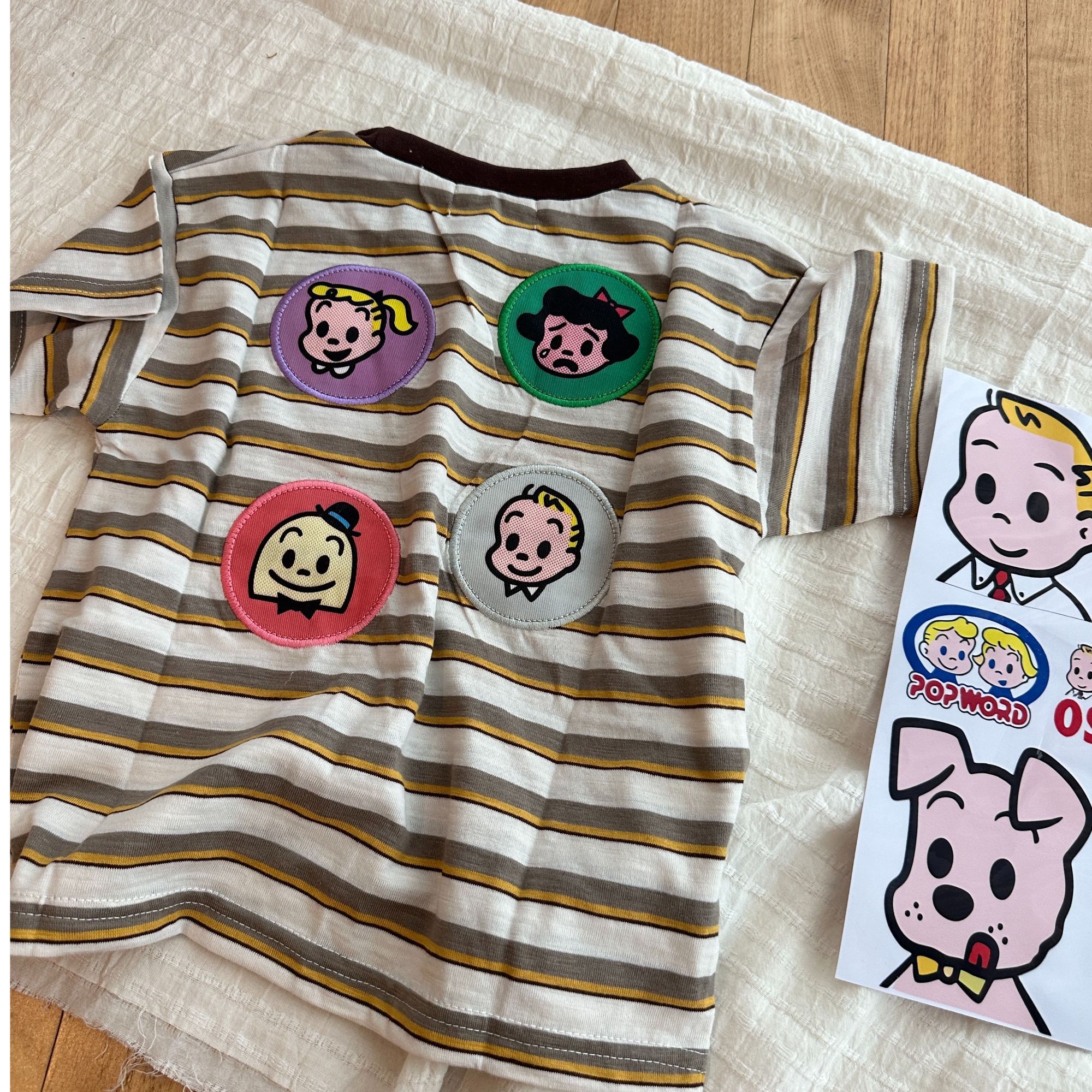 ZDM张大米Molly宝宝儿童时尚t恤日系条纹竹节棉T恤休闲