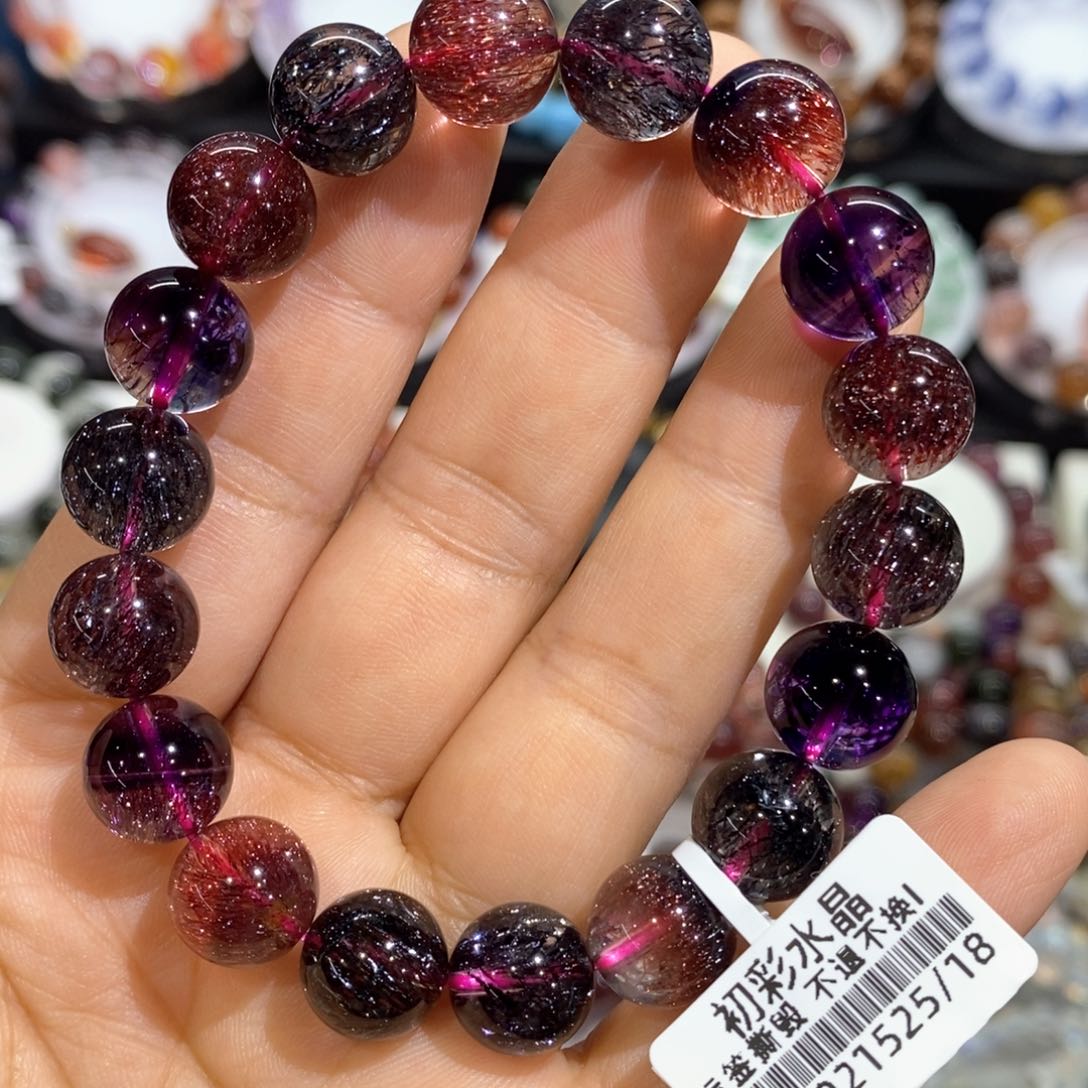 手串未镶嵌水晶老矿黑加仑11➕