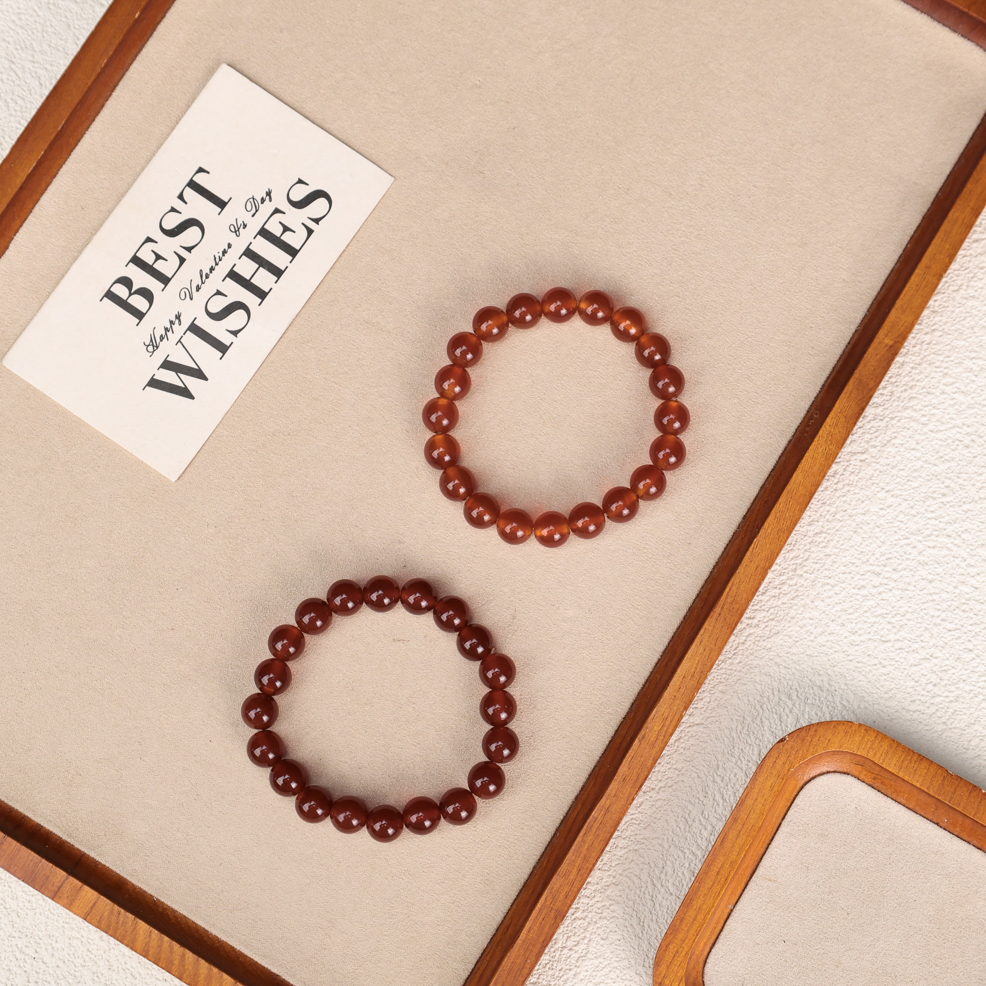 LZ4930 天然红色巴西料玛瑙10mm满串手串