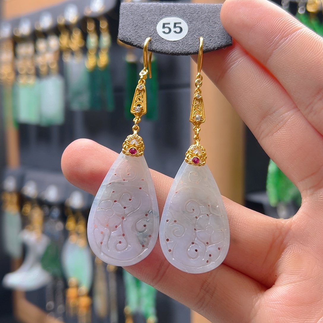 未镶嵌翡翠耳饰翡翠