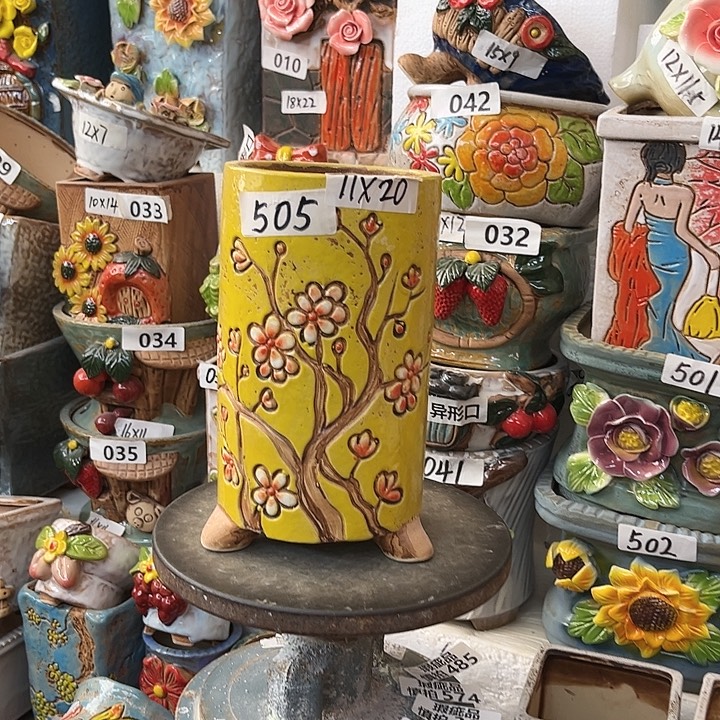 粗陶材质多肉花盆