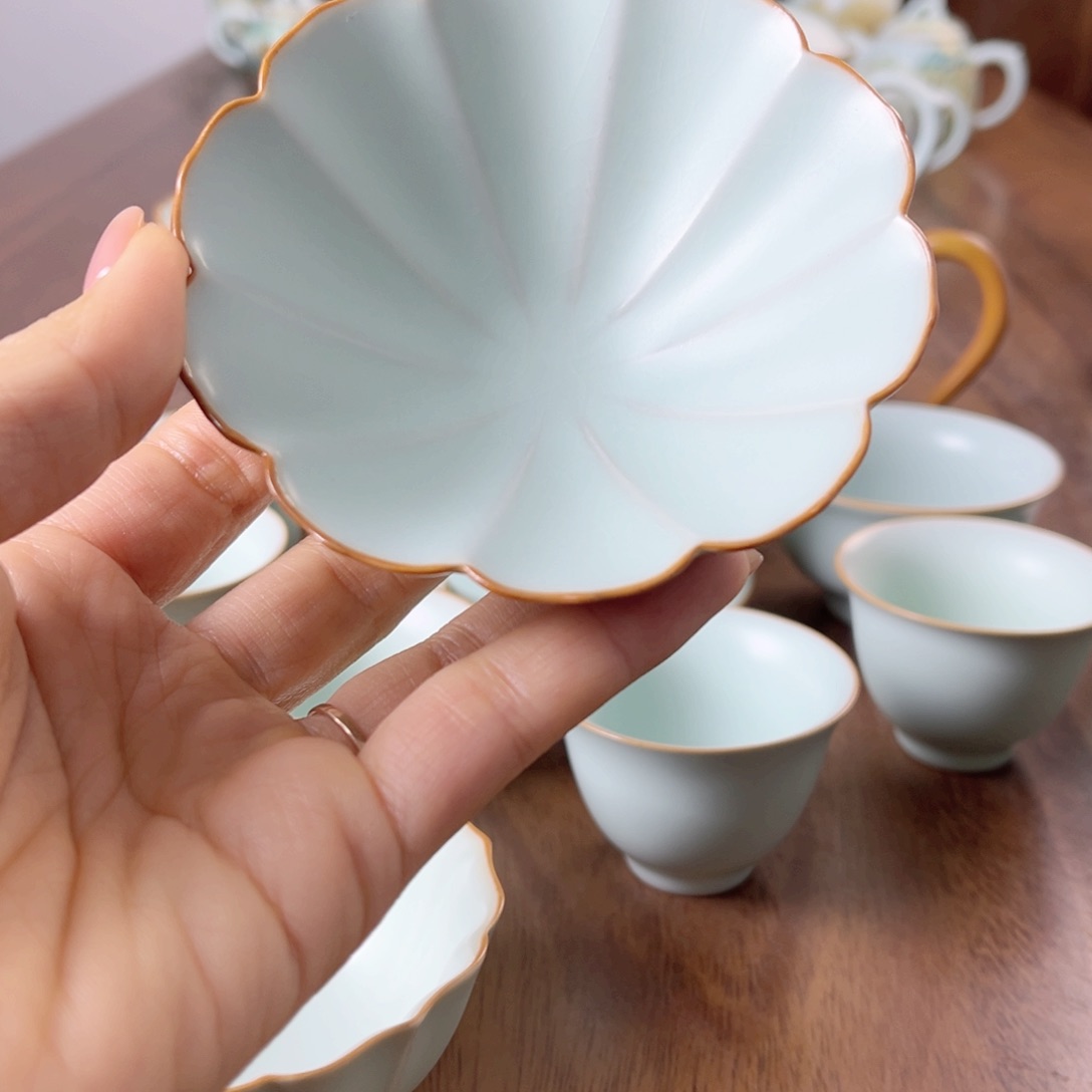 （****)仙南汝窑不开片翠羽杯