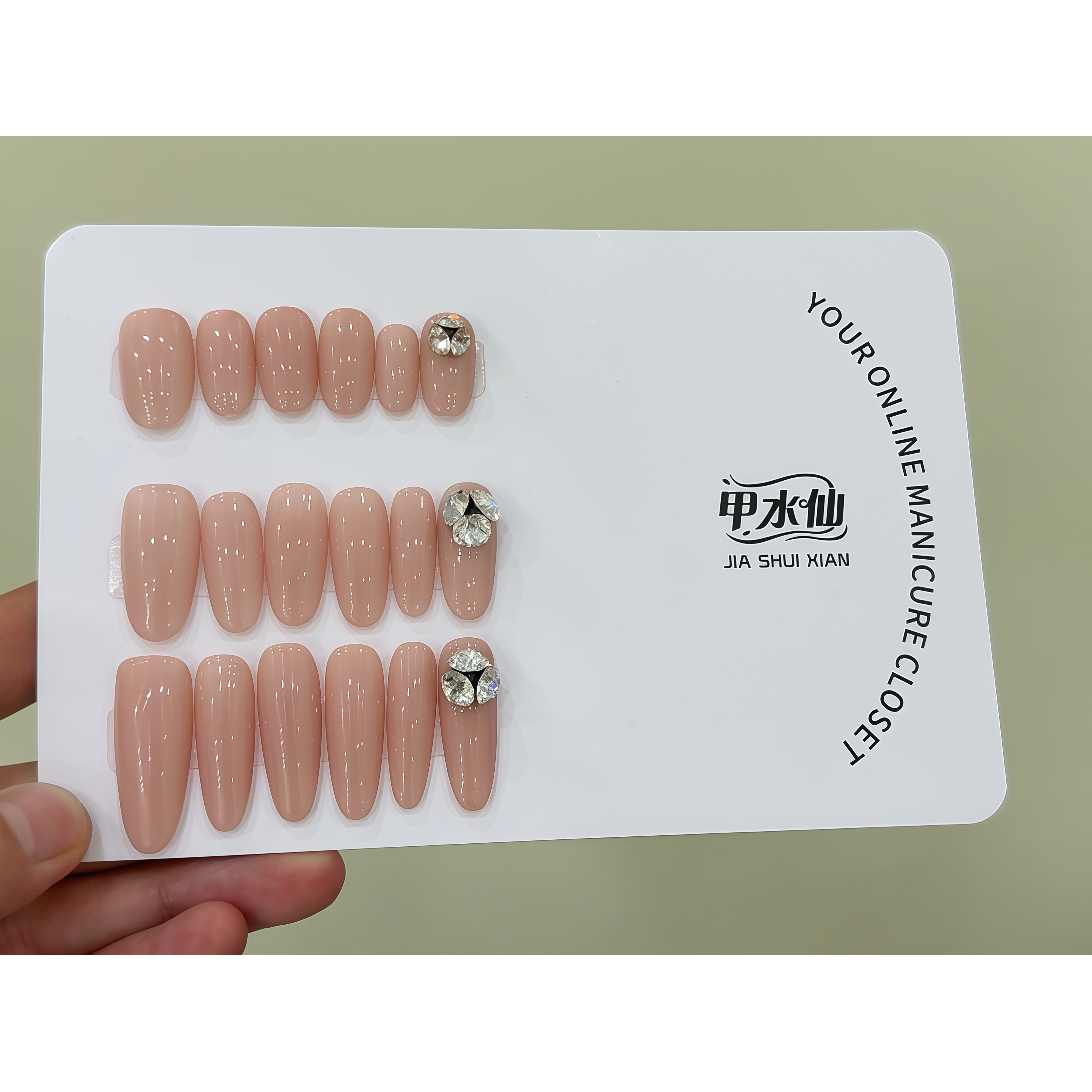 白月光-梵诗设计美学美甲 12片装