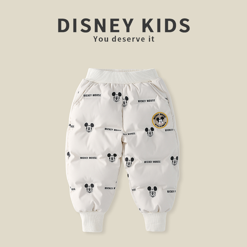 Disney迪士尼冬季儿童羽绒裤男女童过冬保暖裤新款裤子XOR4SK211