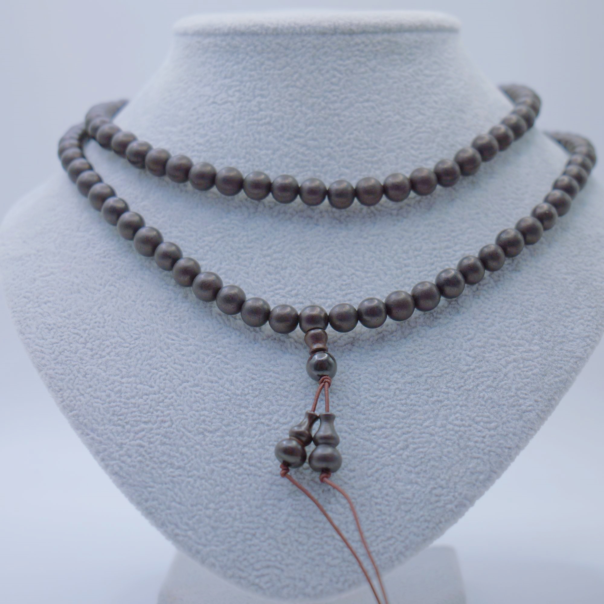 【紫光檀】8MM老料定制款脖挂108颗2212雅韵轩