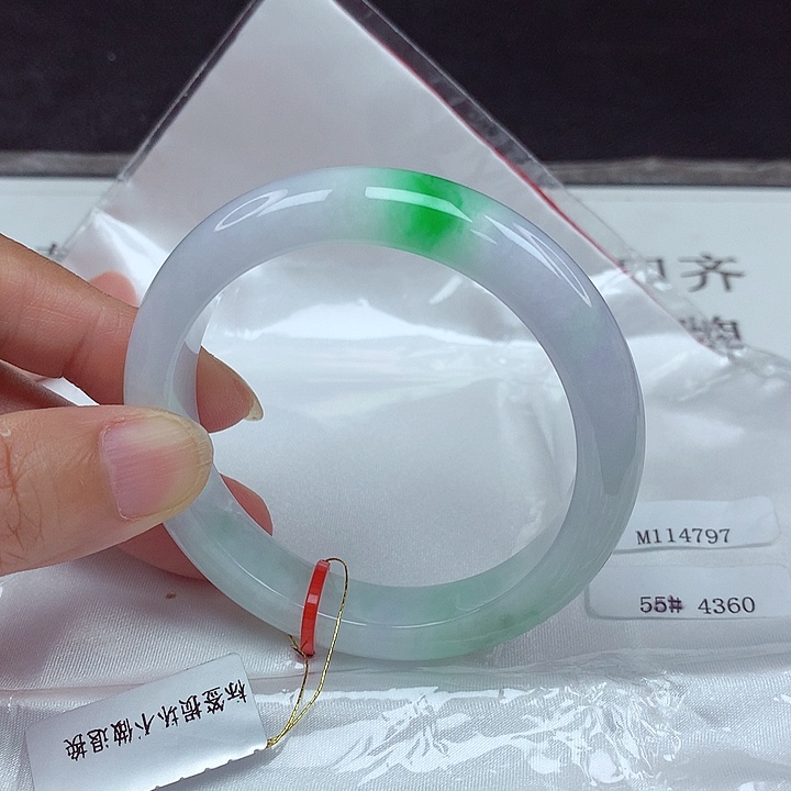 未镶嵌手镯翡翠55圈4797