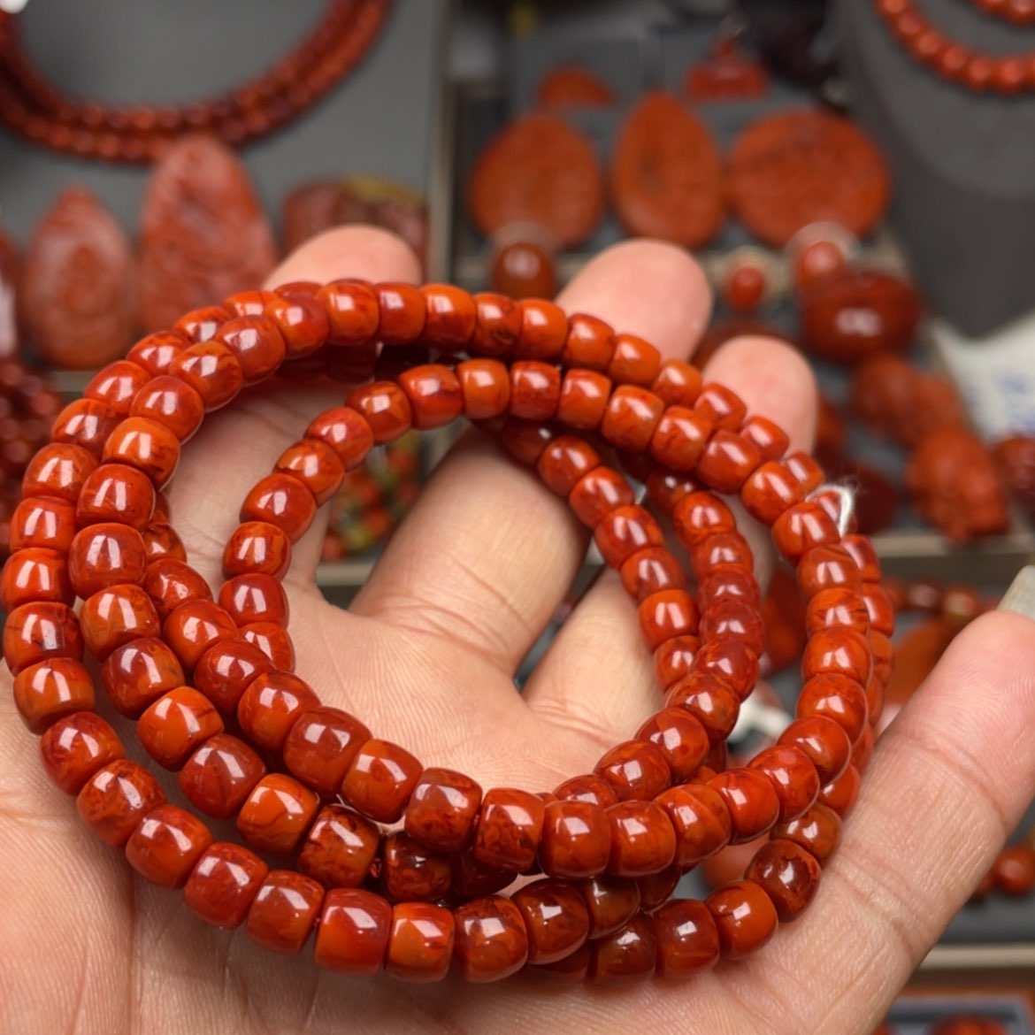 【闪购商品】南红玛瑙珠宝奇石未镶嵌多圈6