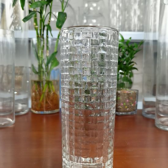 玻璃昌达玻璃直筒竹编高度25口径9.5
