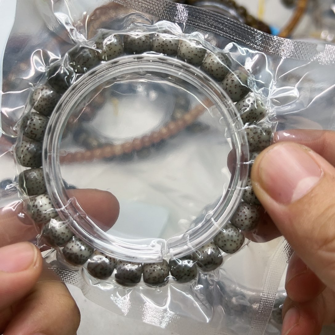 星月菩提手串102高端卡姿兰大眼睛灰冰石玉星月菩提98