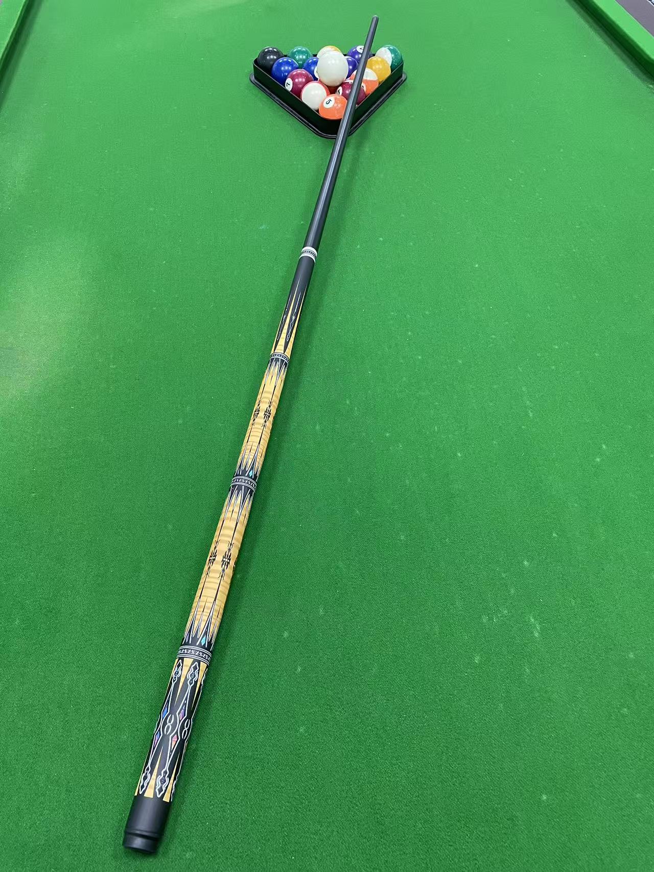 一体通杆 黑科技碳素台球杆中式黑八中八美式九球斯诺克通用