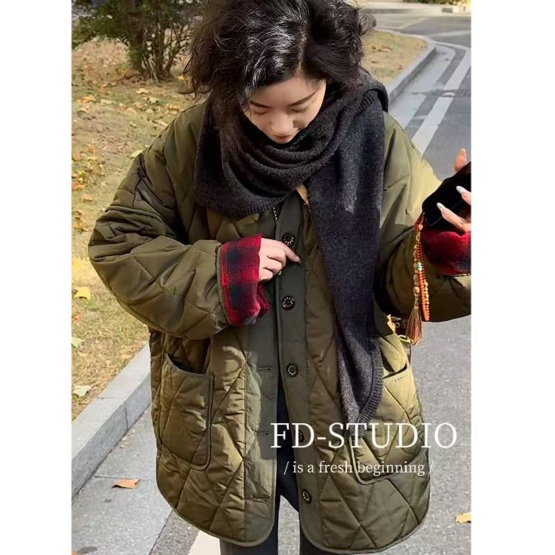 【梵町定制】FD50026秋冬新款撞色棉服时尚外套