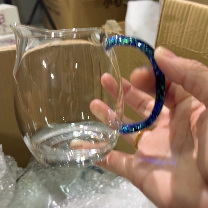 大***8手工艺品玻璃橙然蓝金