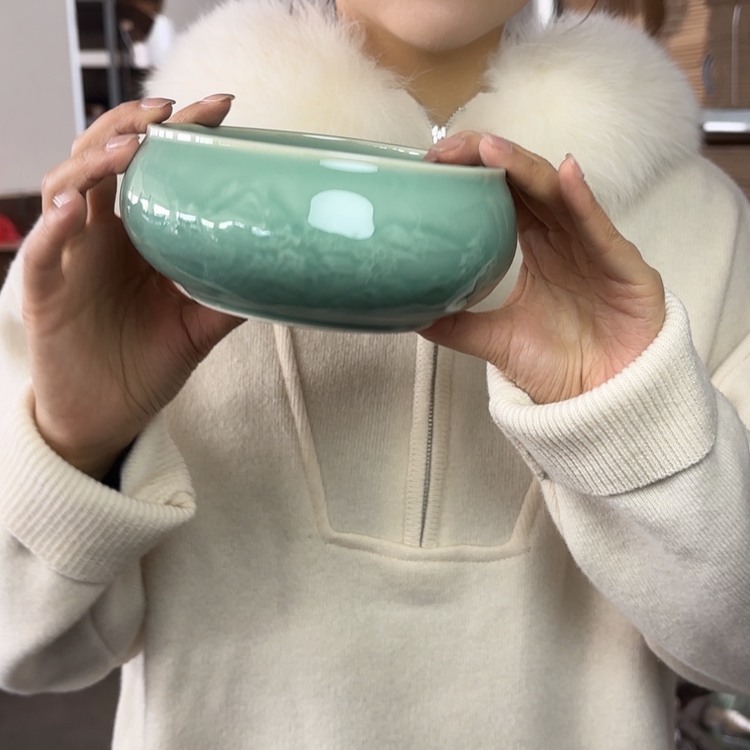 龙泉云间青瓷小米茶器