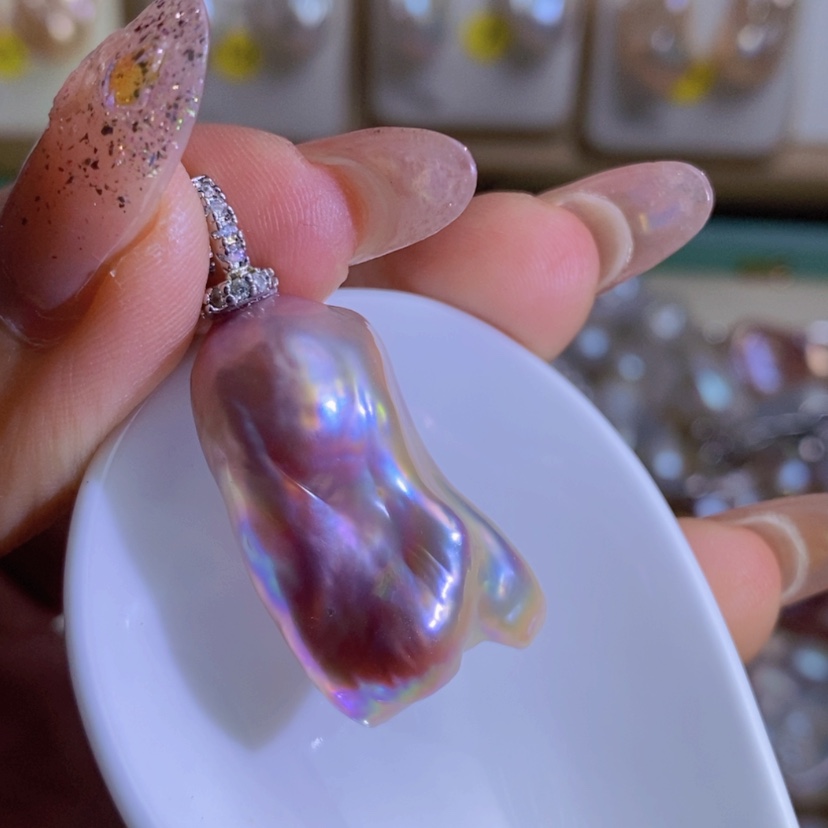 【闪购商品】淡水珍珠天然淡水珍珠（微瑕）合金