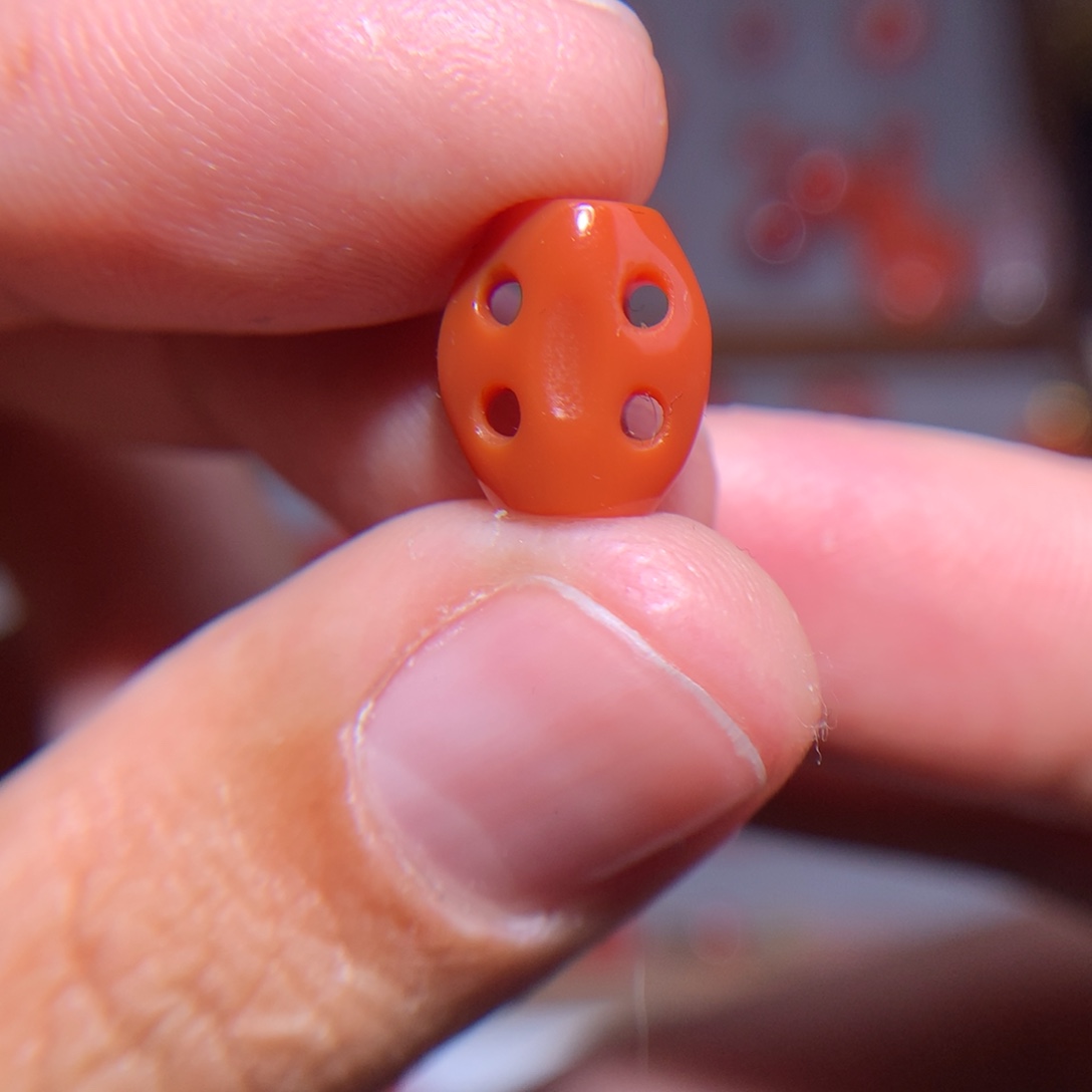 南红玛瑙五眼六通9+未镶嵌微纹