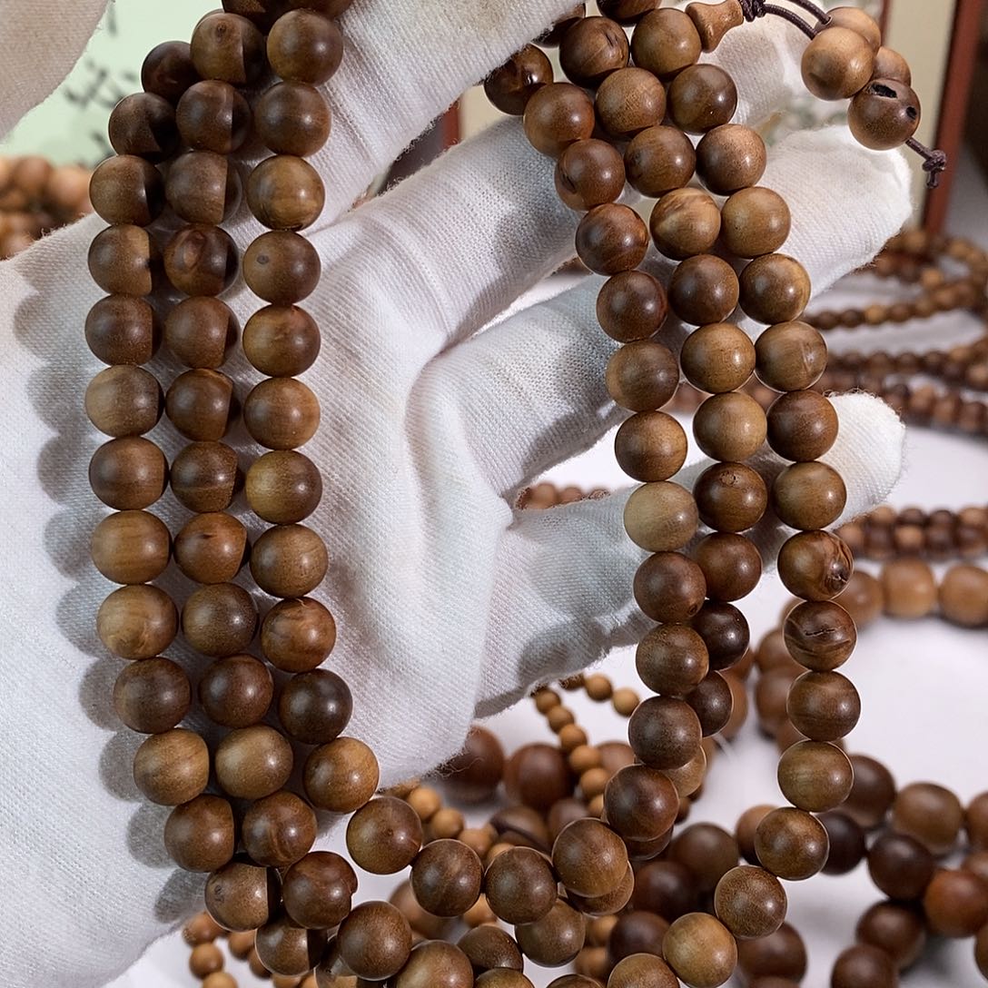 手串/手链檀香木横纹黑肉0.8*108瑕疵福利