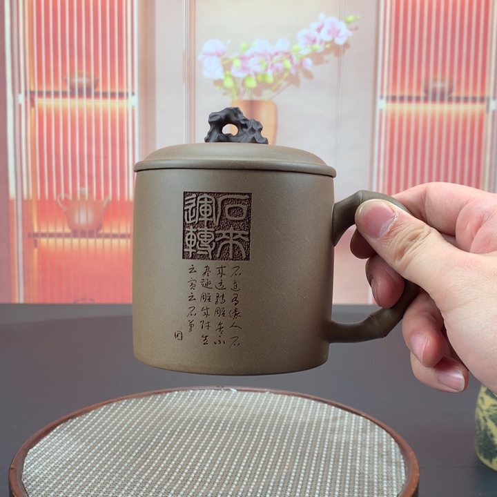 紫砂茶杯紫砂茶具手工紫砂盖杯