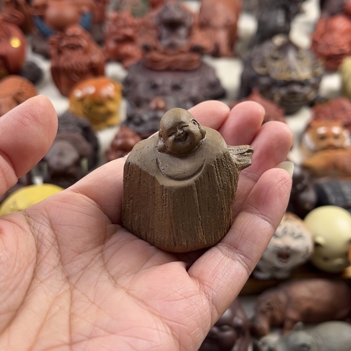 茶宠紫砂紫砂弥勒