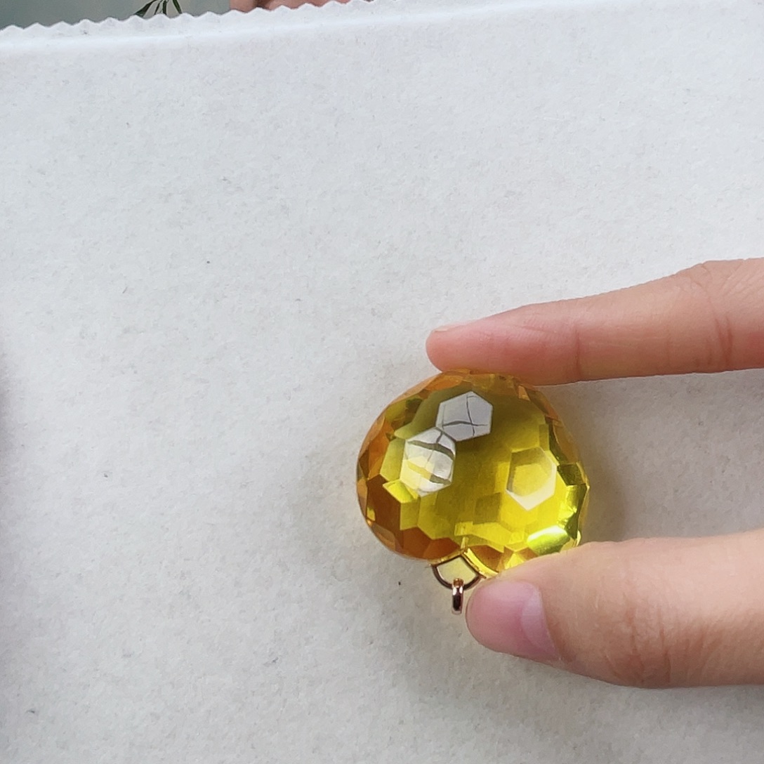 琥珀颈饰18K金镶嵌琥珀